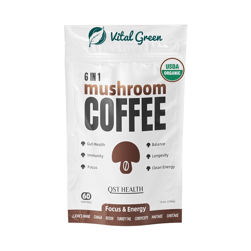 Mushroom Coffee Powder Manufacturer - 7 in 1 Chaga Instant Reishi Organic Lions Mane Ganoderma