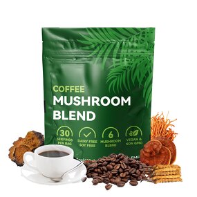 Mushroom Coffee Powder Manufacturer - Private Label Ganoderma With Organic Lions Mane Blend