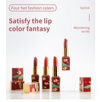 Lip Gloss Manufacturer - New Red Series Sexy Lipstick Chocolate Flavor Silky Lip Gloss Korean Cosmetics