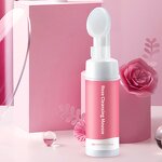 Facial Cleanser Manufacturer - Oem Skincare Whitening Organic Mousse Visage Makeup Remover Rose Foam Face Wash