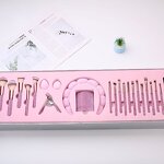Makeup Brush Set Manufacturer - 23-Piece Diamond Bling - Synthetic Pink Rhinestone Gift Box
