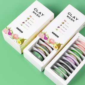 Facial Mask Manufacturer - Organic Clay Kit - Turmeric Green Tea Pink Rose Acne Private Label