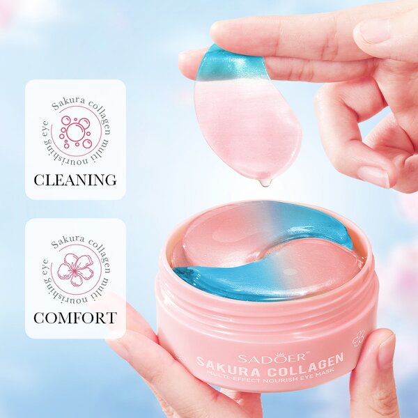 Eye Mask Manufacturer - SADOER Cherry Blossom Collagen - Nourishing Moisturizing Crystal