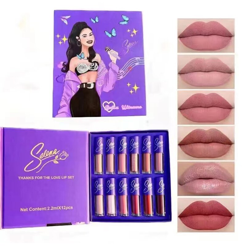 Lipgloss Set Manufacturer - Selena BELLA ULTRAMO Vegan - 12 Colors Matte Gift