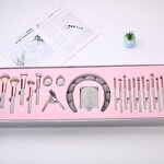 Makeup Brush Set Manufacturer - 23-Piece Diamond Bling - Synthetic Pink Rhinestone Gift Box