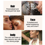 Body Glitter Gel Manufacturer - Vegan Cream Skin-Friendly for Party Makeup Glossy Decorations