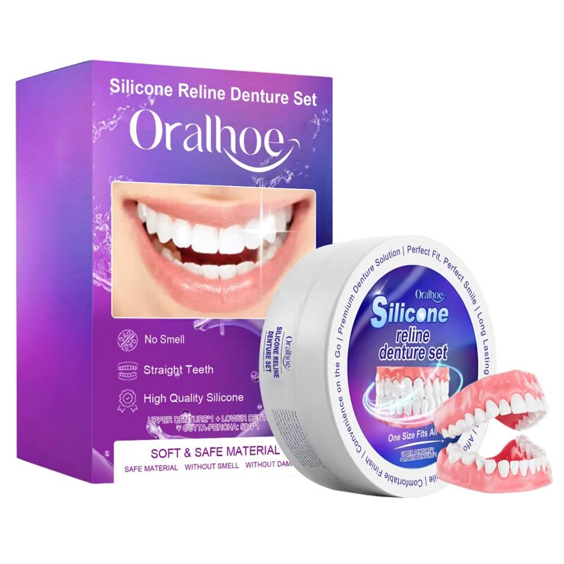 Dentures Set Manufacturer - Silicone Comfortable Natural Smile for Teeth Whitening & Customized
