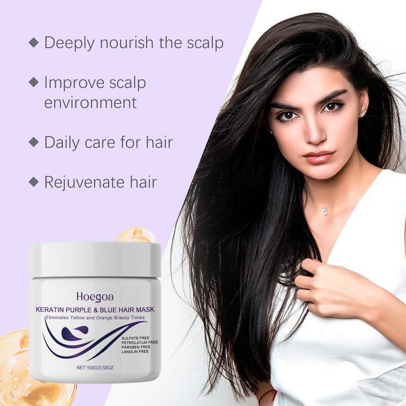 Hair Mask Manufacturer - Keratin Purple for Nourishing Smooth Shiny & Customized