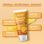 Facial Scrub Manufacturer - Brightening Turmeric Vitamin C - Avocado Oil Vitamin E Aloe Vera Acne Prone