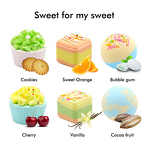 Bath Fizzies Manufacturer - Sweet Orange Cherry Vanilla - Gift Box Relaxing Moisturizing Whitening