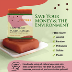 Body Soap Bar Manufacturer - Cranberry Pomegranate - Olive Oil Coconut Oil Beeswax Oil Control Skin Fresh