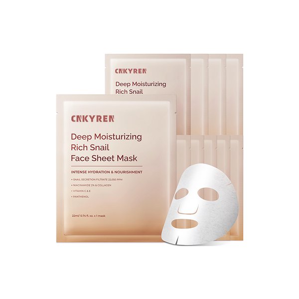 Facial Sheet Mask Manufacturer - Deep Moisturizing Snail - Vitamin C Hydration Collagen Vitamin E Pore Clean