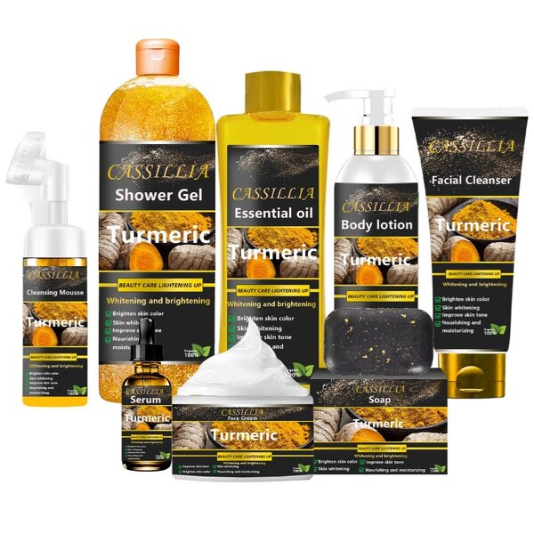 Spa Gift Set Manufacturer - Turmeric Black Whitening Brightening Skin Tone Shower Gel Body Lotion Soap