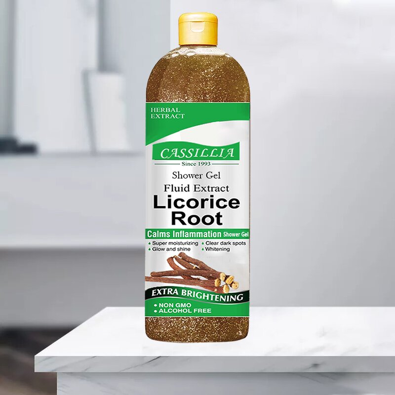 Body Wash Manufacturer - Organic Licorice Root Whitening Spa Exfoliating Cleaning Supplies for Skin Care