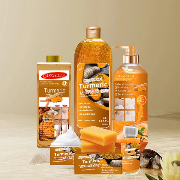 Spa Gift Set Manufacturer - Natural Skin Care Turmeric Shower Gel Exfoliating Whitening Moisturizing