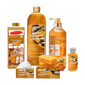 Spa Gift Set Manufacturer - Natural Organic Turmeric Exfoliating Scrub 7 Days Brightening Face Body