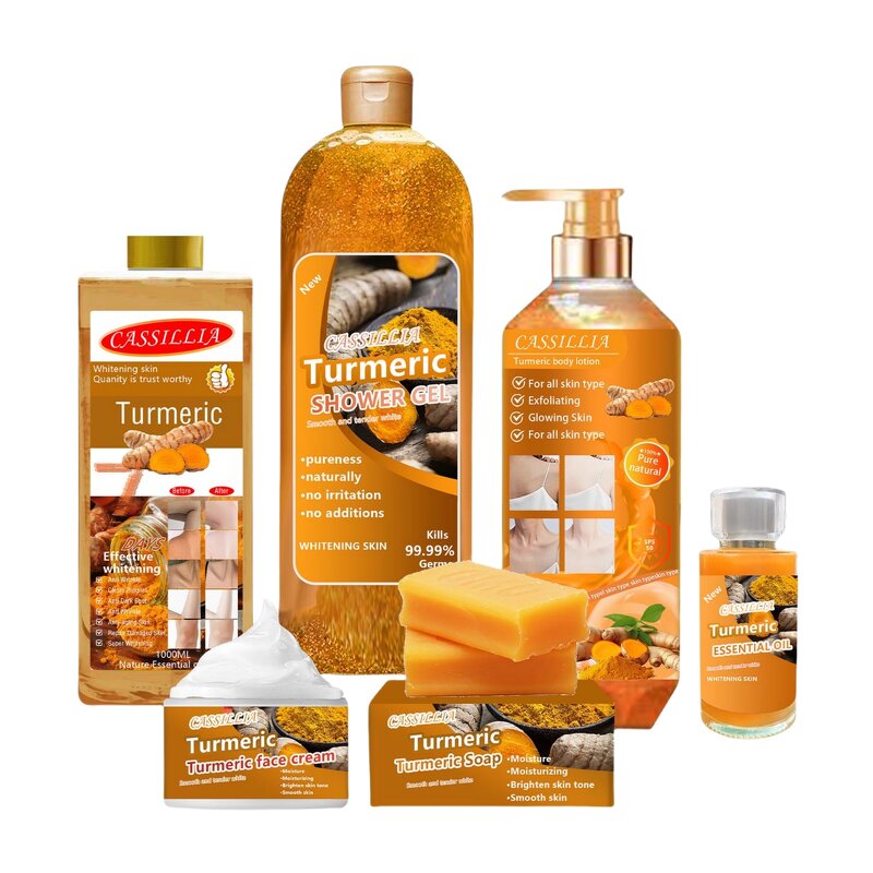 Spa Gift Set Manufacturer - Natural Organic Turmeric Exfoliating Scrub 7 Days Brightening Face Body