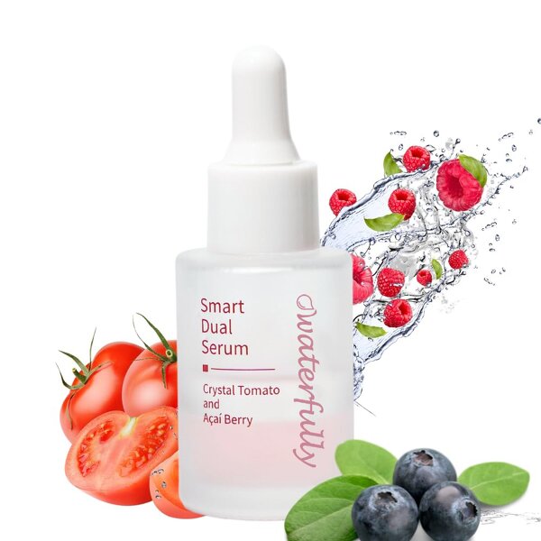 Face Serum Manufacturer - Korean Glass Vegan Crystal Tomato Acai Berry with Vitamin C+E Glow Hydration & OEM/ODM