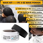 Pomade Wax Manufacturer - Aloe Shea Butter Wave Hair Clay for Men Braiding Gel Edge Control Strong Hold No White Residue Anti Frizz