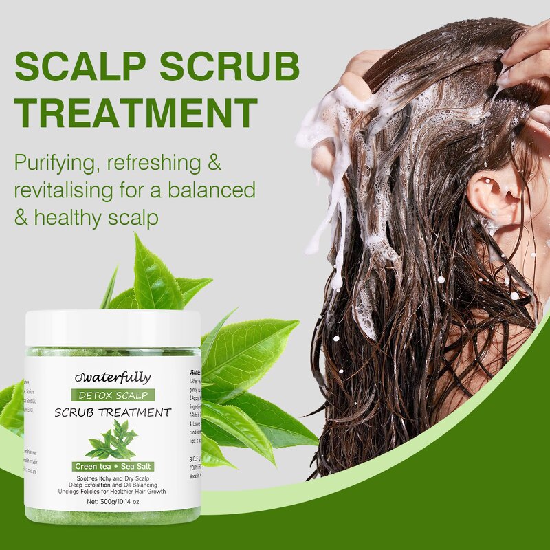 Scalp Scrub Shampoo Manufacturer - Green Tea Sea Salt Oil Control Sulfate-free Vegan for Scalp Health & OEM/ODM Factory