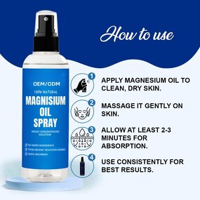 Magnesium Oil Manufacturer - 2025 Popular Easy to Use Non-greasy Easily Absorbed for Various Skin Problems Pure