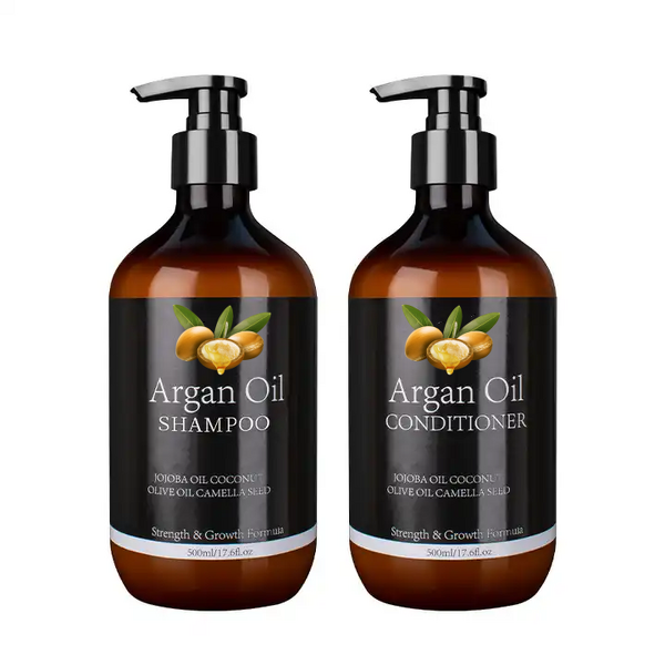 Hair Shampoo Conditioner Manufacturer - Organic Vegan Moroccan Argan Oil Keratin Collagen Sulfate Free for Damage Repair