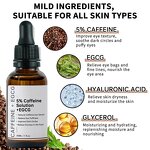 Eye Serum Manufacturer - Vegan Korea 5% Caffeine +EGCG Anti Aging Anti Fine Lines Remove Dark Circles Eye Bag