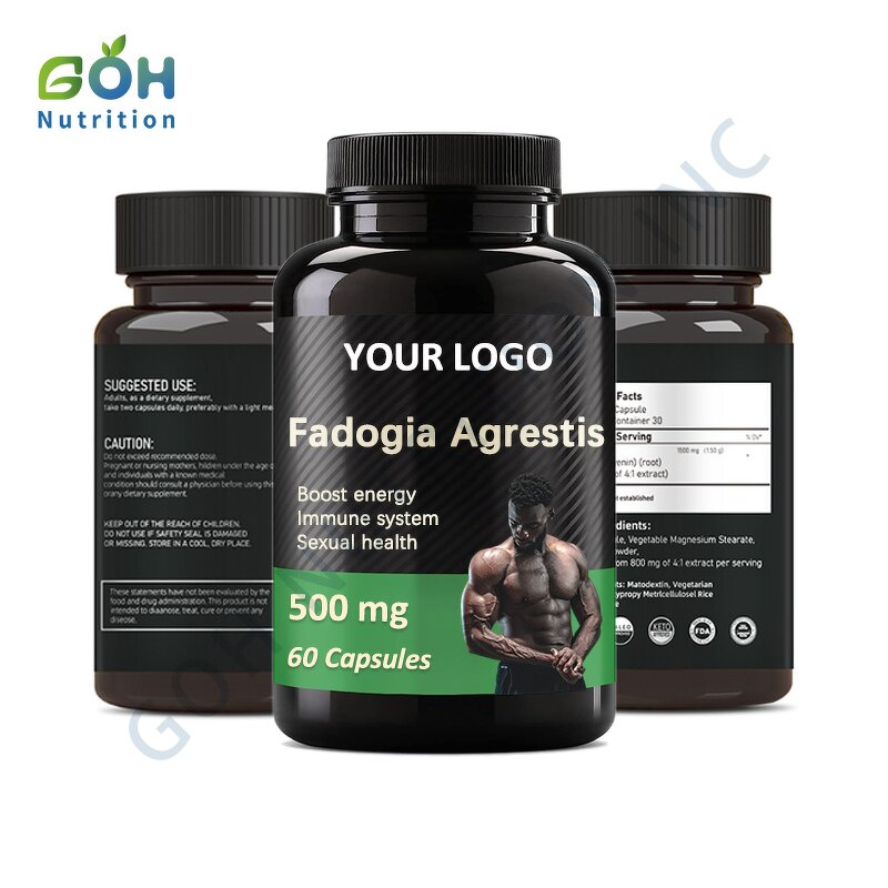 Fadogia Agrestis Capsules Manufacturer - 500mg Extract OEM Private Label