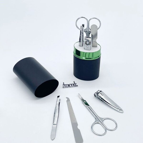 Manicure Set Manufacturer - 3 Piece Stainless Steel Fingernails Toenails Clippers File Leather Pouch