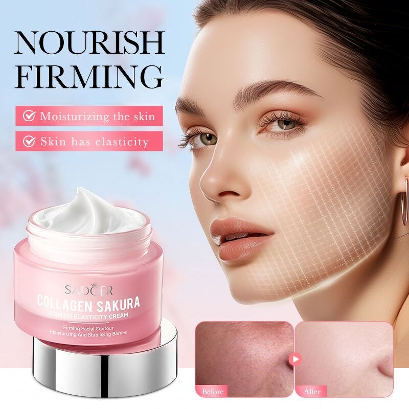 Skin Lotion Manufacturer - Care Face OEM SADOER Private Label Organic Collagen Sakura Soothing Whitening