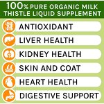 Milk Thistle Liquid Supplement for Dogs Manufacturer - Custom Label 60ML Natural for Liver Cognitive Health