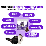 Pet Multivitamin Soft Chews Manufacturer - Private Label 8 in 1 with Glucosamine & Salmon Oil