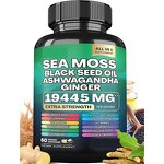 Sea Moss Capsules Manufacturer - In Stock All-in-1 Herbal with Black Seed Oil Ashwagandha Ginger