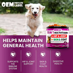 Dog Multivitamin Chews Manufacturer - 11 in 1 with Glucosamine for Hip Joint Mobility & Pet Health Care