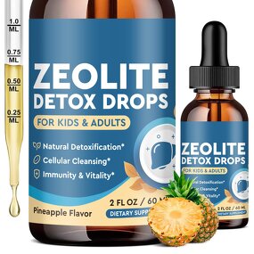 Zeolite Detox Liquid Drops Manufacturer - OEM for Kids & Adults with Pure Vitamin B12 for Cleanse