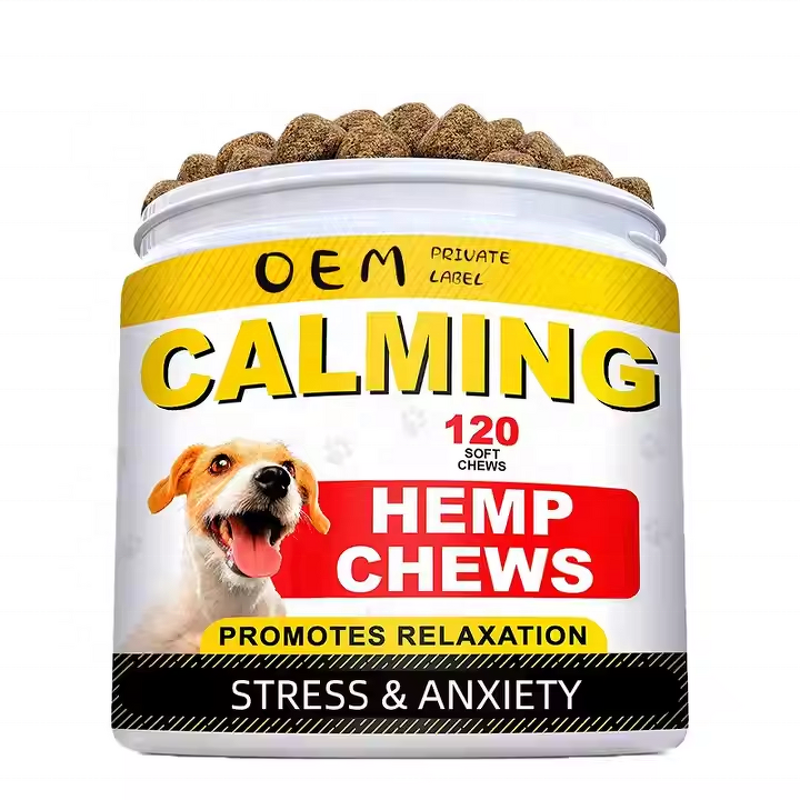 Hemp Calming Dog Treats Manufacturer - Soft Chews for Anxiety Stress Relief Pet Supplement