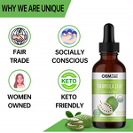 Graviola Leaf Drops Manufacturer - Organic Wild 60ml Soursop Bitters Liquid Extract for Immune Support