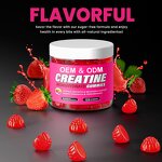 Creatine Monohydrate Power Gummies Manufacturer - OEM Adult Chewables for Muscle Growth & Energy Boost