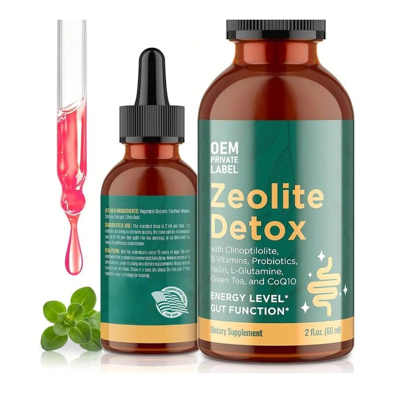 Zeolite Detox Liquid Drops Manufacturer - OEM Private Label with Vitamin B6 for Daily Cleanse