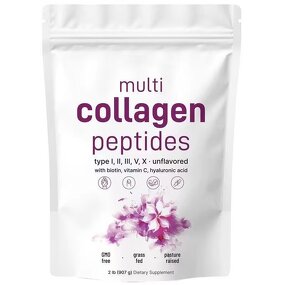 Collagen Peptides Powder Manufacturer - Hot Selling with Biotin Vitamin C for Skin Brightening Beauty 2lb