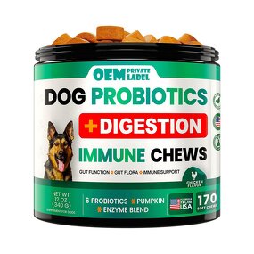 Probiotics Soft Chews for Pets Manufacturer - Private Label Chicken-Flavored for Gut Health & Immune System