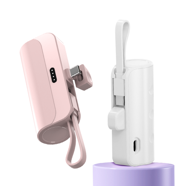 Power Bank Manufacturer - 5000mAh Li-Polymer - Built-in Cables Quick Charge Custom Logo for Outdoor