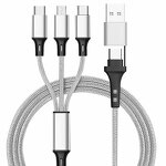 Cable Set Manufacturer - 5-in-1 Charging - Nylon Braided Fast Charging for Electronic Device