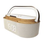 Bluetooth Speaker Manufacturer - Wireless LED Display - Wooden Bass with Digital Alarm Clock