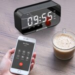 Alarm Clock Manufacturer - Digital Display - Bluetooth Speaker Phone Stand for Bedroom/Gift