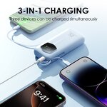 Power Bank Manufacturer - Customizable 10000mAh Slim - Built-in Cable 20W Output Type-C Input