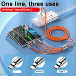 Cable Manufacturer - 3-in-1 Multi Charging - Universal Silicone for Phone Charging