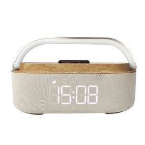 Bluetooth Speaker Manufacturer - Wireless LED Display - Wooden Bass with Digital Alarm Clock