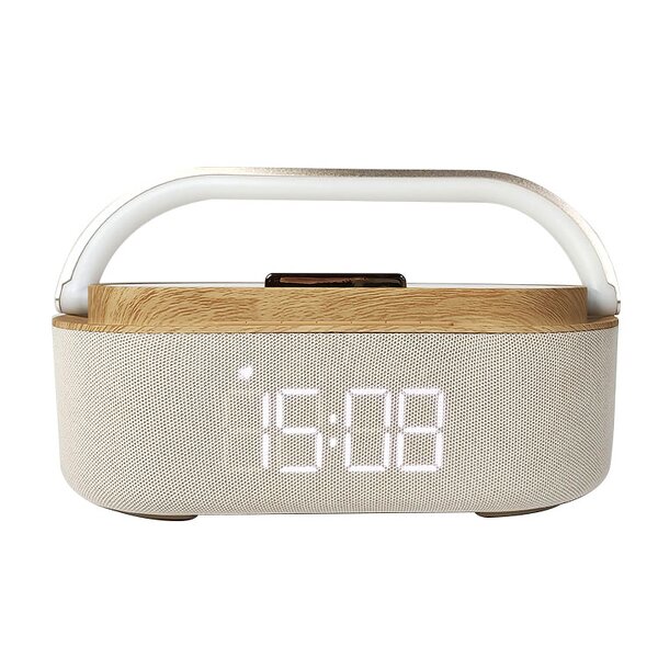 Bluetooth Speaker Manufacturer - Wireless LED Display - Wooden Bass with Digital Alarm Clock
