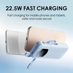 Power Bank Manufacturer - Customizable 10000mAh Slim - Built-in Cable 20W Output Type-C Input